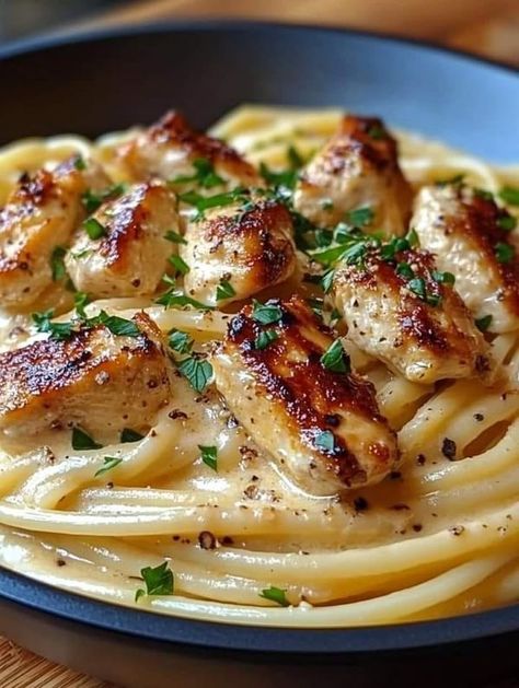 Creamy Italian Chicken Pasta, Chicken Breast Cutlets, Cajun Chicken Pasta Recipes, Italian Chicken Pasta, Creamy Italian Chicken, Pasta With Chicken, Cajun Chicken Pasta, Pasta Ingredients, Garlic Butter Chicken