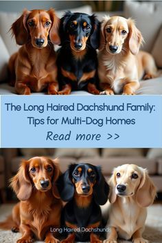 Family Tips, Multiple Dogs, Dapple Dachshund, Long Haired Dachshund, Dachshund, Cute Animals, Long Hair Styles, Dogs, Hair