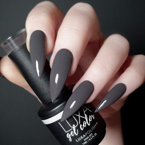 Grey Nails, Gothic Nails, Risk Taker, Gray Nails, Nail Essentials, روتين العناية بالبشرة, Classy Nails, Her Eyes, Alter Ego