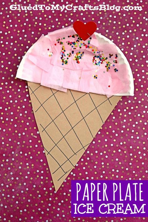 End of Summer - Ice Cream {Kid Craft} Ice Cream Cone Craft, Summer Preschool Crafts, June Crafts, Ice Cream Kids, Ice Cream Crafts, Ice Cream Art, Ice Cream Theme, Summer Preschool, Summer Ice Cream