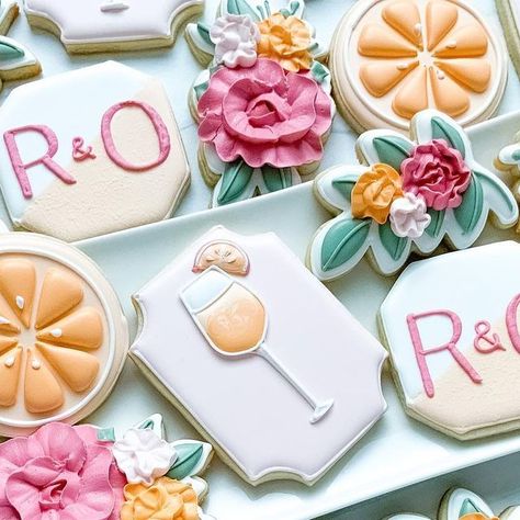 Citrus Bridal Shower Theme Cookies, Aperol Spritz Bridal Shower Theme Cookies, Aperol Spritz Bridal Shower Favors, Aperol Spritz Bridal Shower Cookies, Aperol Spritz Food Pairing, Pink And Orange Bridal Shower Cookies, Aperol Spritz Cookies Decorated, Aperol Spritz Engagement Party, Aperol Spritz Bachelorette Party Theme