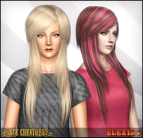 Peggy`s 4233 hairstyle retextured by Ace Creators for Sims 3 - Sims Hairs - http://simshairs.com/peggys-4233-hairstyle-retextured-by-ace-creators/ Blonde Scene Hair, Sims 3 Cc Finds, Sims 3 Mods, Hair Illustration, Mod Hair, Scene Queens, Emo Hair, Best Sims, Scene Hair