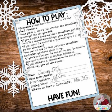 6 Cozy Staff Appreciation Ideas for Winter Snowflake Hunt January Teacher Appreciation Ideas, January Staff Morale Ideas, Teacher Morale Boosters Ideas, Staff Appreciation Ideas Morale Boosters, Staff Appreciation Ideas, Staff Activities, Teacher Morale, Staff Lounge, Sign Up Sheets