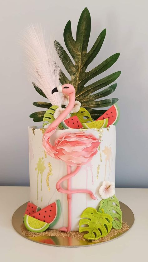 Tropical 30th Birthday Cake, Tropical Cake Design, Aloha Birthday Cake, Tropical Theme Cake, Hawaiian Birthday Cakes, Aloha Cake, Tropical Birthday Cake, Aloha Birthday, Hawaii Cake