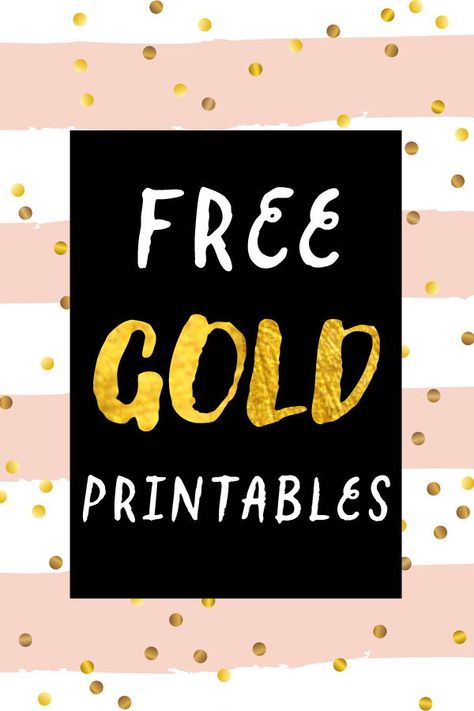 Free gold printables, including gold foil effect alphabets and words.  #freebie #freeprintables #printable #freeprintable #goldfoil #partyprintables #homedecor Letter Banner Printable Free Gold, Art For Teachers, Digital Stamps Free, Printable Signs Free, Gift Bag Templates, Greeting Card Gift Box, Craft Printables, Free Business Card Design, Gold Printable