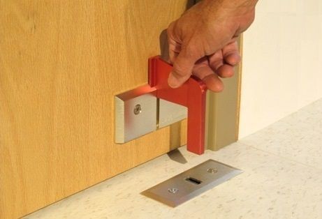 The Nightlock Lockdown product is designed for school classroom door lockdowns. This door barricade devise is in use in many schools across the country. Door Barricade, Home Security Tips, Diy Home Security, Safe Room, Home Protection, Home Defense, Classroom Door, Home Safety, Home Security Systems