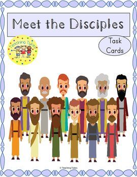 12 Disciples of Jesus Task Cards FREEBIE 12 Disciples Of Jesus, Jesus Disciples, Twelve Disciples, Disciple Me, Picture To Color, 12 Disciples, Disciples Of Jesus, Character Activities, Godly Play