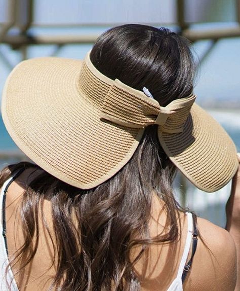 Sun Hats for Women Fashionable Womens Wide Brim Hat Roll-up Straw Sun Visor Hat Womens Wide Brim Hats, Summer Straw Hat, Sun Visor Hat, Straw Sun Hat, Hot Miami Styles, Wide Brim Sun Hat, Summer Sun Hat, Sun Protection Hat, Sun Hats For Women