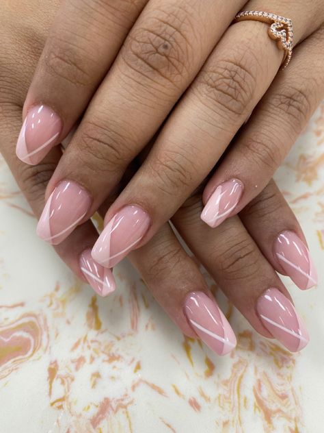 Professional Nail Designs For Work, Ballerina Nails Short Design, Short Professional Nails For Work, Professional Acrylic Nails For Work, Short Ballerina Nails Designs, Short Professional Nails, French Nails Ballerina, Professional Nail Designs, Ballerina Nails Short