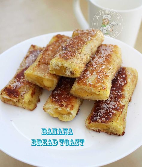 BREAD SNACK SWEETS RECIPES snacks recipes bread toast french toast banana bread toast easy kids snack box tiffin Barbados Food, Banana Bread French Toast, Sweet Bread Rolls, Banana Snacks, Banana Toast, Easy Snacks For Kids, Banana Dessert Recipes, Recipes Bread, Recipes Snacks