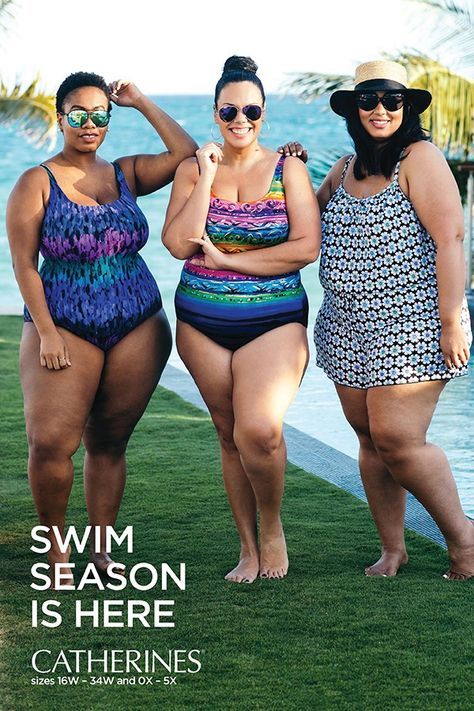 Flattering plus size swimsuits and cover-ups for the pool or beach this summer! Shop Catherines Plus Sizes at catherines.com for swimwear and cover-ups designed exclusively for sizes 0X-5X and 16W-34W. Best Bathing Suits For Plus Size Women, 2023 Swimwear Trends Plus Size, Plus Size Swimwear 2023, Plus Size Bathing Suits For Women, Beach Wear For Women Plus Size, Swimwear For Chubby, Plus Size Swimwear Big Belly, Plus Size Bathing Suits, Swimwear Plus Size