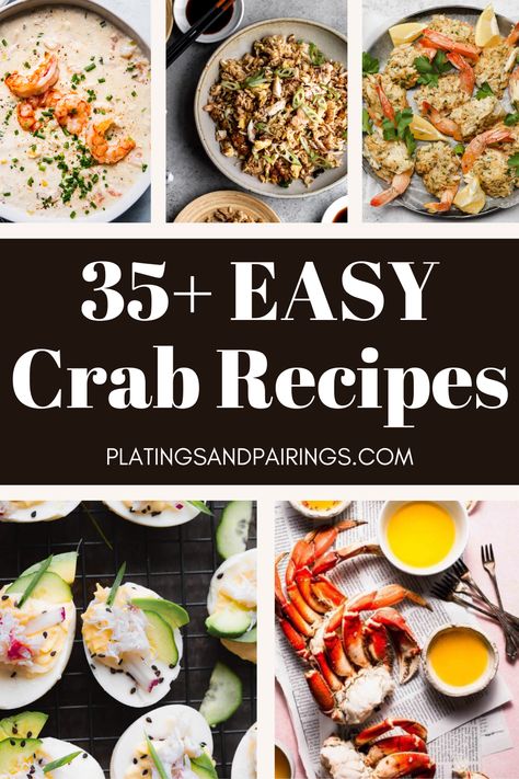 35+ EASY Crab Recipes Crab Meat Recipes Easy, Easy Crab Recipes, Crabmeat Recipes, Lump Crab Meat Recipes, Crab Recipes Easy, Cooking Crab, Foods To Reduce Cholesterol, Crab Appetizer, Spicy Crab