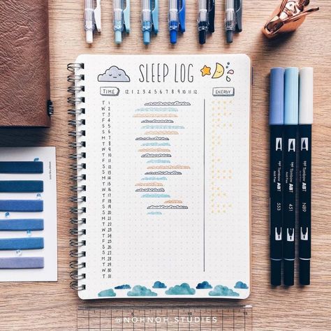 sleep tracker for bullet journal Creative Habits, Habits Journal, Bullet Journel, Bullet Journal Page, Bullet Journal Planner, Bullet Journal 2019, Bullet Journal Notes, Bullet Journal Tracker, Bullet Journal Mood