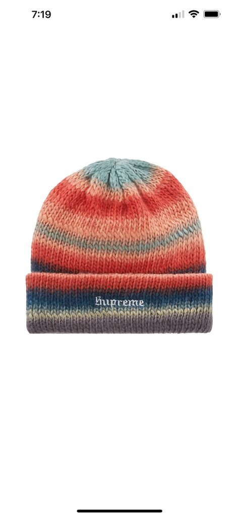 Supreme Supreme Ombré Stripe Beanie Navy FW22 | Grailed Multicolor One Size Beanie, Multicolor Beanie Cap, One Size Fits Most, Supreme Beanie, Multicolor One-size Beanie For Outdoor, Striped Beanies, Mens Accessories, Navy