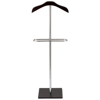 Keep your suits looking fresh and crisp, while keeping your morning routine flawless with this luxurious brown wood and black metal garment suit valet. With a wooden hanger at the top for holding your shirt and suit coat and a chrome plated metal bar further down for hanging your pants, this suit valet is perfect for keeping your business attire neatly stored and ready-to-wear. Great for everyday use for important meetings and work days, this suit rack can be used for weddings for tuxedos and 3- Suit Valet, Over Coats, Valet Stand, Suit Hangers, Wooden Hanger, Outdoor Furniture Decor, Kitchen Must Haves, Clothes Drying Racks, Suit Coat