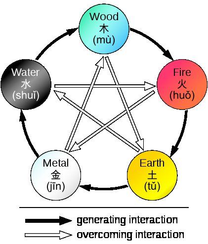 Chinese Elemental Pentagram Tree Ancient Science, Feng Shui Master, Forbidden Knowledge, The Fifth Element, Zodiac Elements, Chinese Element, Muster Tattoos, Chinese Astrology, 5 Elements