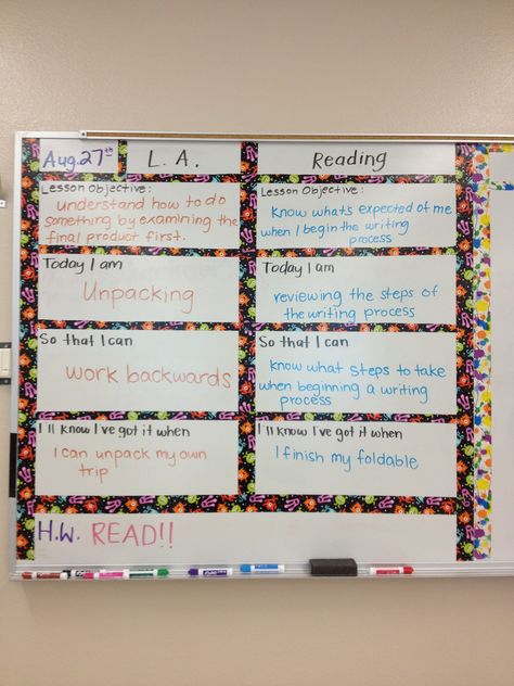 Marzano technique: posting your objective on the board. Works great and looks great when I'm being observed! Common Board Configuration Elementary, Marzano Strategies, Attendance Incentives, Objectives Board, School Signage, Visible Learning, Blooms Taxonomy, Learning Targets, Reading Anchor Charts