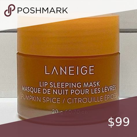 LANEIGE Pumpkin Spice Lip Sleeping Mask Lip Sleeping Mask, Sleeping Mask, Pumpkin Spice, New Items, Lips, Mask, Brand New, Plus Fashion, Styling Tips