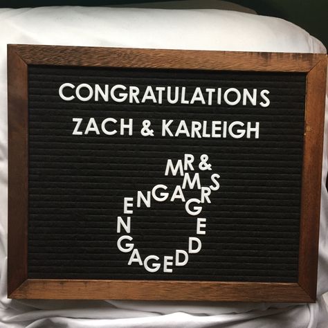 Letter board Engagement Announcement Engagement Letter Board, Letter Board Engagement, Engagement Letterboard Ideas, Engagement Letter, Engagement Message, 30 Day Song Challenge, Message Board Quotes, Word Board, Christian Love