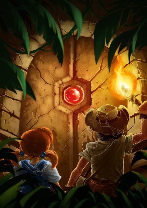 Finding Treasure Illustration, Cave Background, Game Loading, Poster Infographic, Lion Drawing, Finding Treasure, Disney Art Drawings, Jungle Adventure, Picture Books Illustration