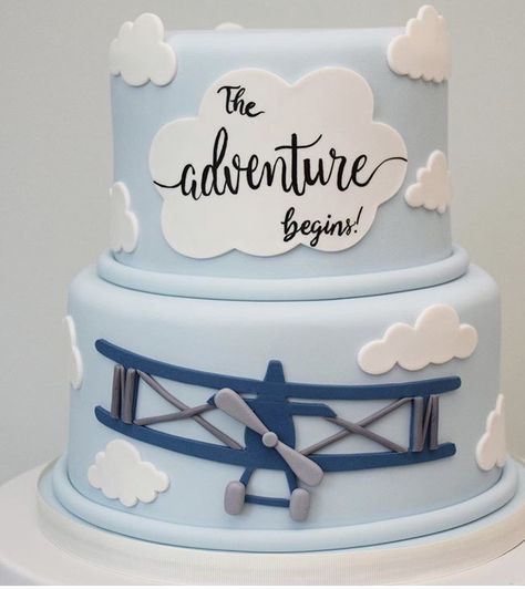 Airplane 1st Birthday Cake, Vintage Airplane Birthday Cake, Airplane First Birthday Cake, Time Flies Birthday Cake, Aviation Cake Ideas, Airplane Cakes For Boys, Airplane Favors, Vintage Airplane Baby Shower Theme, Airplane Theme Cake