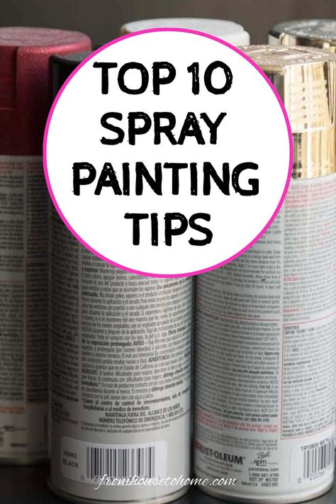 top 10 spray painting tips Painting Tips And Tricks, Easy Diy Home Projects, How To Spray Paint, Spray Paint Furniture, Sewing Room Storage, House To Home, Painting Metal, Christmas Organization, Diy Garden Furniture