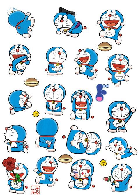 Doremon Sticker Printable, Doraemon Poster, Stationery Things, Bts Sticker, Doremon Cartoon, Doraemon Cartoon, Doraemon Wallpapers, Iphone Wallpaper Kawaii, Takashi Murakami