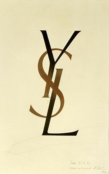 Original YSL logo design Fashion Logo Ideas, Typographie Logo, Lace Clothing, 타이포그래피 포스터 디자인, Ysl Logo, Chrysler Building, Fashion Logo, 로고 디자인, Design Graphique