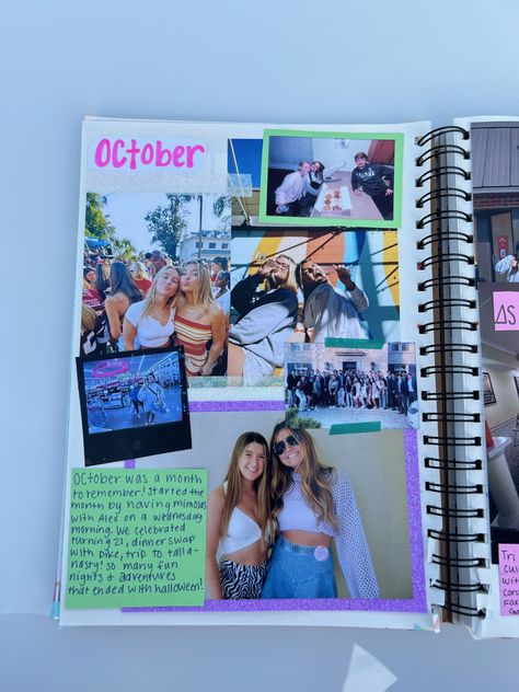 Sophomore Year Scrapbook Ideas, Senior Year Scrapbook Page Ideas, Scrapbook Monthly Ideas, Yearbook Page Ideas Highschool Senior Year Scrapbook Layouts, Scrapbook Ideas College Memories, Hoco Scrapbook Page, Senior Scrapbook Ideas High Schools, Exchange Student Scrapbook, College Scrapbook Ideas Layout