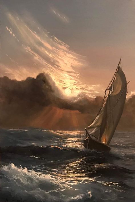 Ship In Storm Painting, Boat In A Storm, Ship Oil Painting, Ship At Sea, Ocean Storm, Navi A Vela, Castle Painting, Ship Paintings, Boat Painting