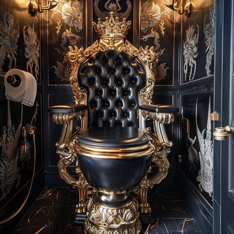 Experience royal comfort with our Throne-Inspired Toilet, a luxurious and elegant addition to your bathroom. Designed to evoke the grandeur of a majestic throne, this toilet features intricate detailing and high-quality materials that exude sophistication. The ergonomic seat ensures optimal comfort, while modern flushing technology guarantees efficiency and water conservation. Perfect for those who seek a blend of opulence and practicality, this throne-inspired toilet transforms an everyday n... Small Bathroom Inspiration, Fantasy Furniture, Bathroom Decor Apartment, Water Conservation, Bathroom Inspiration, Beautiful Nature, Bathroom Decor, Room Design, Bathrooms