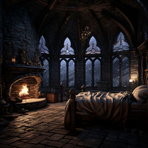 Dragonstone Bedroom, Winterfell Bedroom, Castle Bedroom Aesthetic, Winterfell Interior, Inn Bedroom, Fire Wielder, Midevil Castle, Snow Castle, Castle Rooms