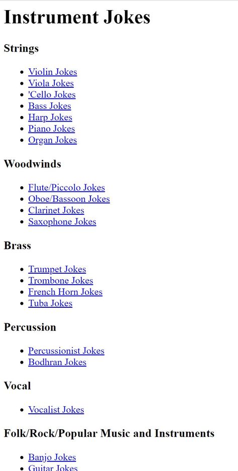 Viola Jokes Orchestra, Instrument Stereotypes, Saxophone Jokes, Trombone Jokes, Clarinet Jokes, Orchestra Jokes, Viola Jokes, Oboe Music, Musician Jokes