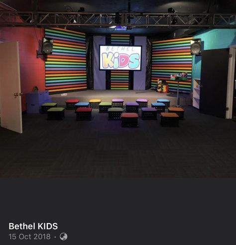 Kids Church Stage, Church Room Ideas, Kids Church Rooms, Kids Church Decor, Children Ministry, Stage Design Ideas, Vbs 2024, Stage Ideas, Building Inspiration