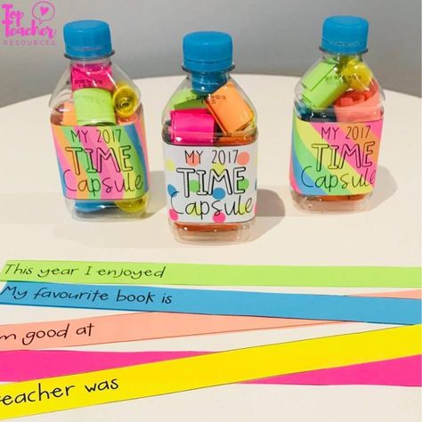 Class Time Capsule Ideas, End Of Year Crafts For Kids, Time Capsule Craft, Cute Time Capsule Ideas, End Of Year Crafts, Time Capsule Ideas For Kids, Time Capsule Activity, Things To Put In A Time Capsule, Time Capsule For Kids