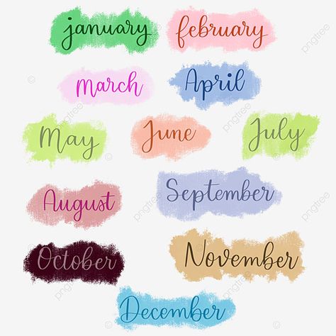 Months Stickers Printable, Ipad Necessities, Month Doodles, Bridgerton Stickers, Months Stickers, Farm Fonts, Bullet Journal Week, Month Numbers, Order Tracker