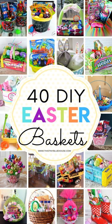 Surprise the most important people in your life this Easter with one of these best clever Easter basket ideas. There's something for everyone here with 40 best Easter basket ideas to choose from. #easter #easterbaskets #easterbasketsforkids #easterbasketideas #easterbasketsDIY #DIYeasterbaskets #homemadeeasterbasket Unique Easter Basket Ideas, Diy Easter Basket Ideas, Diy Easter Baskets, Homemade Easter Baskets, Diy Easter Basket, Unique Easter Baskets, Fun Easter Baskets, Creative Easter Baskets, Easter Basket Crafts