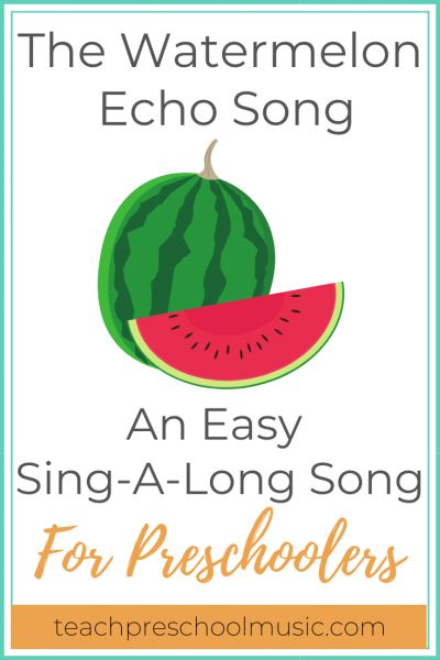 Preschool Songs For Circle Time, Songs For Circle Time, Movement Preschool, Preschool Music Activities, Free Printable Sheet Music, Watermelon Theme, Music For Toddlers, Circle Time Songs, Kindergarten Music