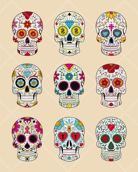 Native Embroidery, Decoracion Halloween, Dead Pictures, Dot Mandalas, Mexican Traditions, Day Of The Dead Art, Day Of The Dead Skull, Mexican Skulls, Candy Skulls