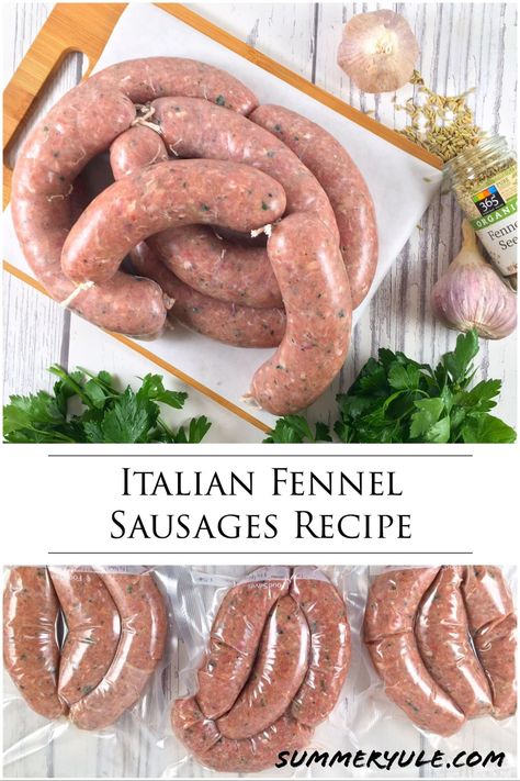 Italian Fennel Sausage Recipe, How To Make Italian Sausage Recipes, Italian Sausages Recipe, Smoked Chorizo Sausage Recipes, Home Made Sausage Recipes, Fresh Sausage Recipes, Fennel Sausage Recipe, Sweet Italian Sausage Recipes, Sausage Italian