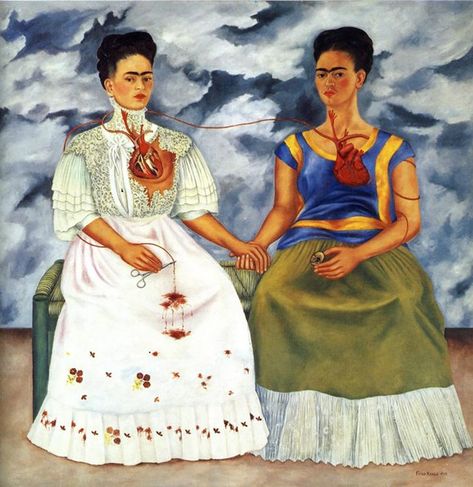 The Two Fridas, Two Fridas, Frida Kahlo Paintings, Karen Blixen, Kahlo Paintings, Art Baroque, Frida And Diego, Mexican Wall Art, Frida Art