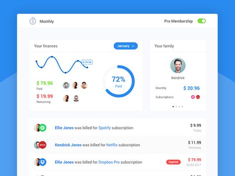 Financial Dashboard UI by Nic Jablonski Finance Dashboard, Netflix Subscription, Finance Career, Finance Jobs, Finance Binder, Finance Quotes, Finance Tracker, Dashboard Ui, Envelope System