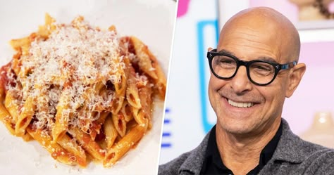 Stanley Tucci's Tomato Sauce Stanley Tucci Maria Rosa Sauce Recipe, Stanley Tucci Pastina Recipe, Rosa Pasta Sauce Recipes, Stanley Tucci Pasta Recipes, Stanley Tucci Recipes, Stanley Tucci Cooking, Stanley Tucci, Spicy Grilled Chicken, Marinara Sauce Recipe