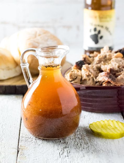 North Carolina BBQ Sauce - Fox Valley Foodie Pulled Pork Finishing Sauce, Nc Bbq Sauce, North Carolina Bbq Sauce, North Carolina Bbq, Vinegar Based Bbq Sauce, Pulled Pork Sauce, Vinegar Bbq Sauce, Nc Bbq, Bbq Sauce Homemade Easy