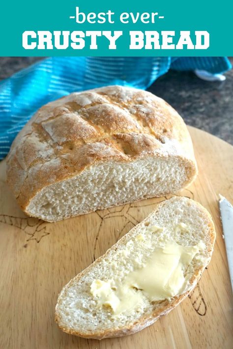 What Can I Make With Bread Flour, Crusty Loaf Bread, Rustic White Bread, White Lily Bread Flour Recipes, Easy Crusty Bread Recipe, Crusty White Bread Recipe, Country White Bread Recipe, Cinnamon Bread Rolls, Fancy Sides