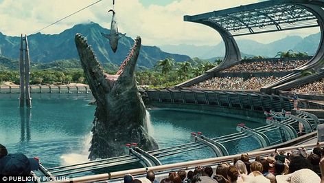 Jurassic Park Movie Scene: Mosasaurus Jurassic Park Poster, Jurassic World Movie, Jurassic World 2015, Jurassic Park Movie, World Movies, Jurassic World Dinosaurs, Sci Fi Films, Thriller Movie, 2015 Movies