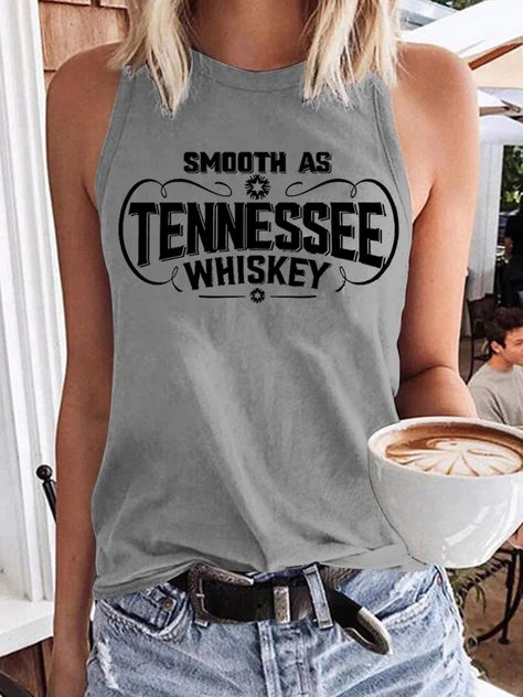 Women's Smooth As Tennessee Whiskey Tank Top – RUBBEA Baseball Tank Top, Casual Tees Women, Baseball Women, Sleeveless T Shirt, Sleeveless Tshirt, Fashion Colours, Casual Pullover, Cotton Style, Cropped Tank Top