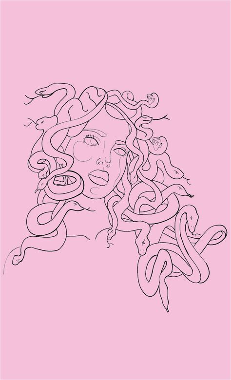 Pink Medusa Wallpaper, Medusa Wallpaper Aesthetic, Wallpaper Medusa, Medusa Wallpaper, Pink Medusa, Pink Posters, Wallpaper Ipad, Lock Screens, Aesthetic Pink