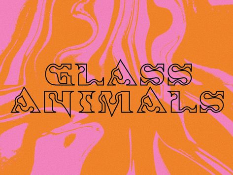 Glass Animals Custom Typeface by Lauren Hakmiller Glass Animals Aesthetic, Glass Animals Poster, Glass Animals Band, Antique Logo, Custom Typeface, Animals Poster, Bedroom Wall Collage, Animal Posters, Glass Animals