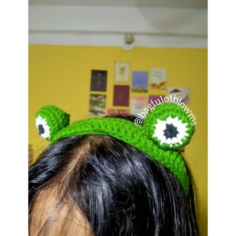 🐸 Hop into style with our adorable crochet frog headband! Perfect for adding a fun twist to any outfit. Grab yours today and make a playful statement! . . . . . . . . #CrochetFrog #FrogHeadband #HandmadeAccessories #FunFashion #CuteAndQuirky Crochet Frog Headband, Frog Headband, Crochet Frog, Adorable Crochet, August 12, Handmade Accessories, Cool Style, Twist, Crochet